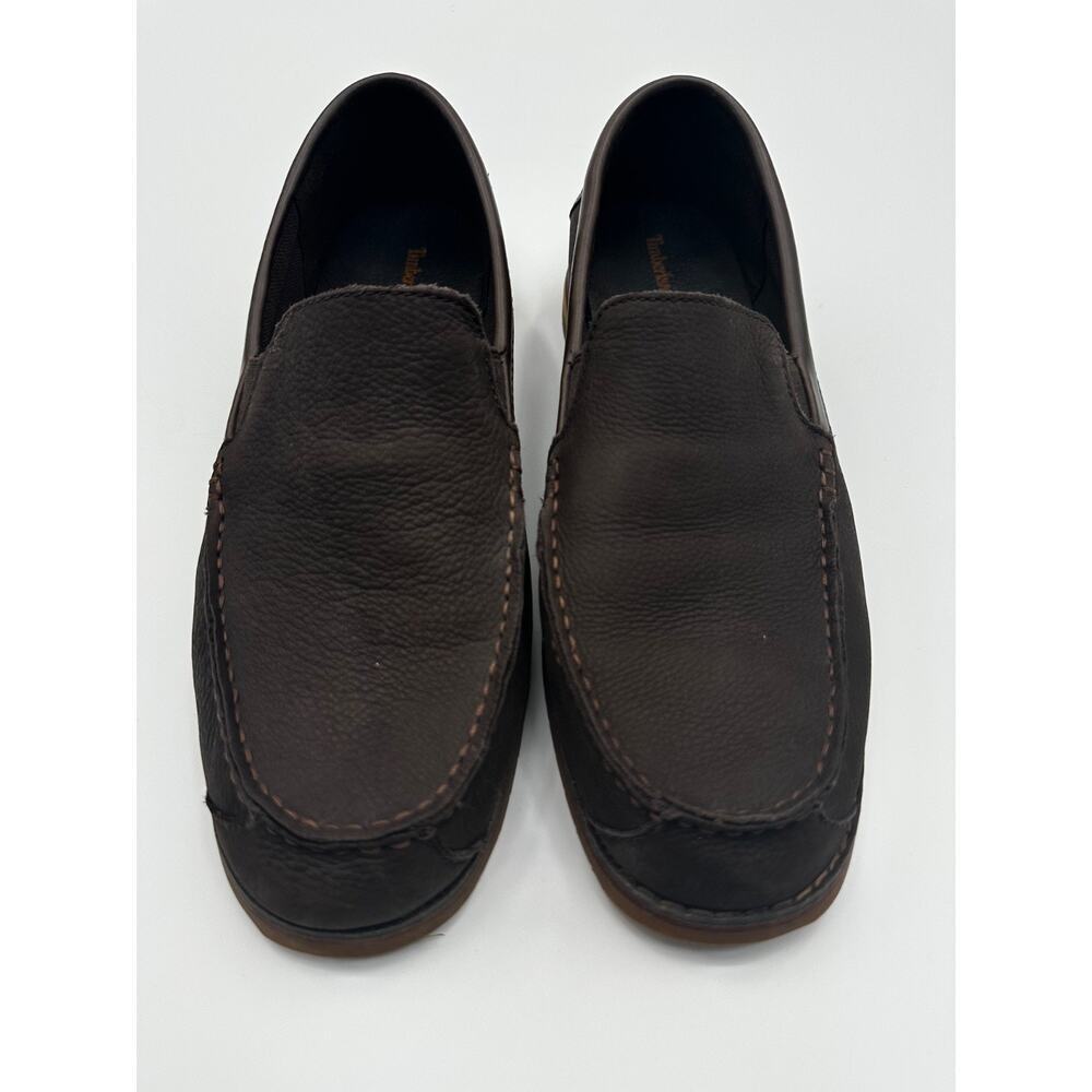 Timberland Brown Leather Ortholite Slip On Loafers Men's Size 9